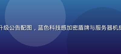 开云体育平台安全升级公告配图，蓝色科技感加密盾牌与服务器机房背景，专业安全感